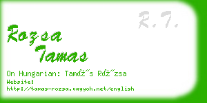 rozsa tamas business card